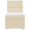 Sommier à lattes de lit avec matelas Crème 90x200 cm Tissu 