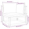 Salon de jardin 4 pcs avec coussins vert bois massif 