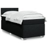 Sommier à lattes de lit avec matelas Noir 100x200 cm Tissu 