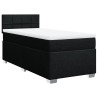 Sommier à lattes de lit avec matelas Noir 100x200 cm Tissu 