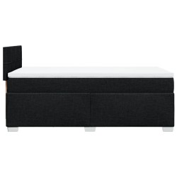 Sommier à lattes de lit avec matelas Noir 100x200 cm Tissu 