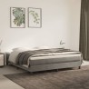 Sommier à lattes de lit et matelas Gris clair 160x200cm Velours 