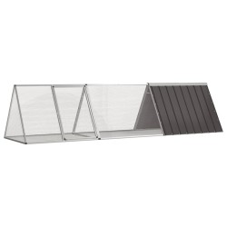 Clapier Anthracite 302,5x80,5x71 cm Acier galvanisé 