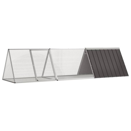 Clapier Anthracite 302,5x80,5x71 cm Acier galvanisé 