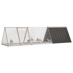 Clapier Anthracite 302,5x80,5x71 cm Acier galvanisé 