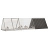 Clapier Anthracite 302,5x80,5x71 cm Acier galvanisé 