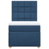 Sommier à lattes de lit avec matelas Bleu 90x190 cm Tissu 