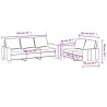 Ensemble de canapés 2 pcs avec coussins Jaune clair Tissu 