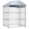 Chenil d'extérieur avec toit pour chiens 150x150x200 cm 