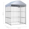 Chenil d'extérieur avec toit pour chiens 150x150x200 cm 
