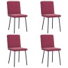 Chaises à manger lot de 4 Rouge bordeaux Velours 