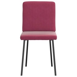 Chaises à manger lot de 4 Rouge bordeaux Velours 