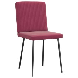 Chaises à manger lot de 4 Rouge bordeaux Velours 