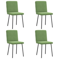 Chaises à manger lot de 4 vert clair velours 