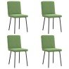 Chaises à manger lot de 4 vert clair velours 