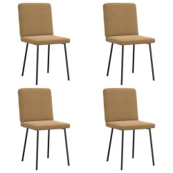 Chaises à manger lot de 4 marron velours 