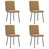 Chaises à manger lot de 4 marron velours 