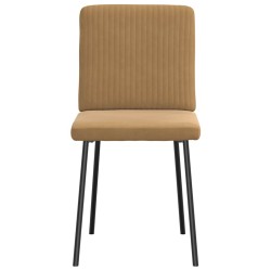 Chaises à manger lot de 4 marron velours 