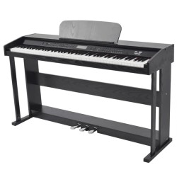 Piano numérique avec pédales 88 touches Noir Panneau mélamine   