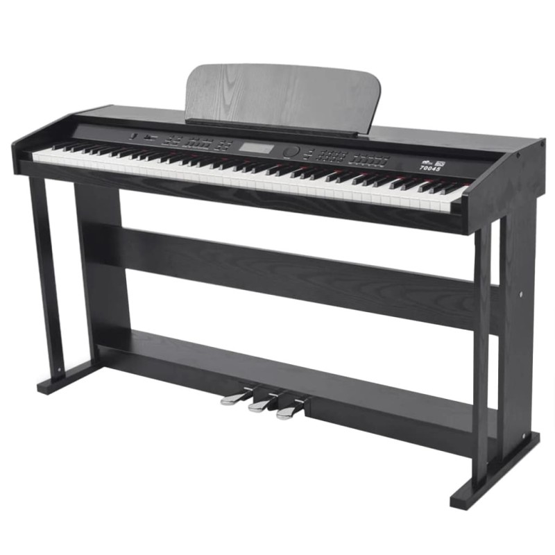 Piano numérique avec pédales 88 touches Noir Panneau mélamine   