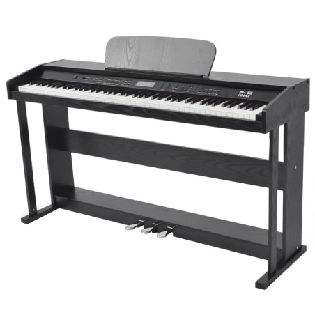 Piano numérique avec pédales 88 touches Noir Panneau mélamine   