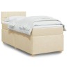 Sommier à lattes de lit avec matelas Crème 100x200 cm Tissu 
