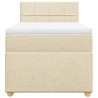 Sommier à lattes de lit avec matelas Crème 100x200 cm Tissu 