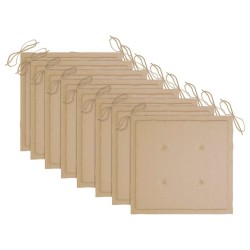 Chaises pliables d'extérieur lot de 8 et coussins Bois d'acacia 