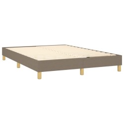 Sommier à lattes de lit avec matelas Taupe 140x190 cm Tissu 