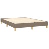 Sommier à lattes de lit avec matelas Taupe 140x190 cm Tissu 