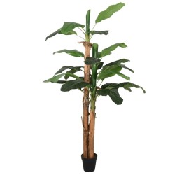 Bananier artificiel 19 feuilles 180 cm vert 