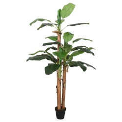 Bananier artificiel 19 feuilles 180 cm vert 