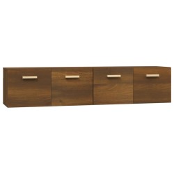 Armoires murales 2pcs Chêne brun 80x35x36,5cm Bois d'ingénierie 