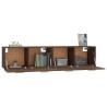 Armoires murales 2pcs Chêne brun 80x35x36,5cm Bois d'ingénierie 