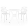Ensemble de bistro 3 pcs Aluminium coulé Blanc 