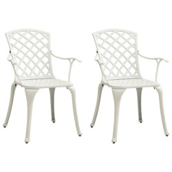 Ensemble de bistro 3 pcs Aluminium coulé Blanc 