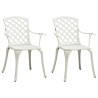Ensemble de bistro 3 pcs Aluminium coulé Blanc 