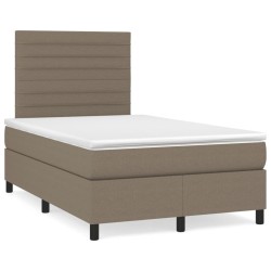 Sommier à lattes de lit avec matelas taupe 120x190 cm tissu 