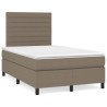 Sommier à lattes de lit avec matelas taupe 120x190 cm tissu 
