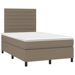 Sommier à lattes de lit avec matelas taupe 120x190 cm tissu 