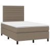 Sommier à lattes de lit avec matelas taupe 120x190 cm tissu 