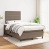 Sommier à lattes de lit avec matelas taupe 120x190 cm tissu 
