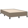Sommier à lattes de lit avec matelas taupe 120x190 cm tissu 