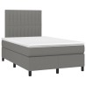 Sommier à lattes de lit avec matelas gris foncé 120x190cm tissu 
