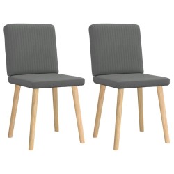 Chaises à manger lot de 2 gris foncé tissu 