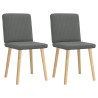 Chaises à manger lot de 2 gris foncé tissu 