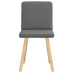 Chaises à manger lot de 2 gris foncé tissu 