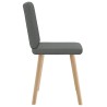 Chaises à manger lot de 2 gris foncé tissu 