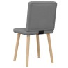 Chaises à manger lot de 2 gris foncé tissu 