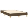 Sommier à lattes de lit matelas et LED Marron foncé 120x200 cm 